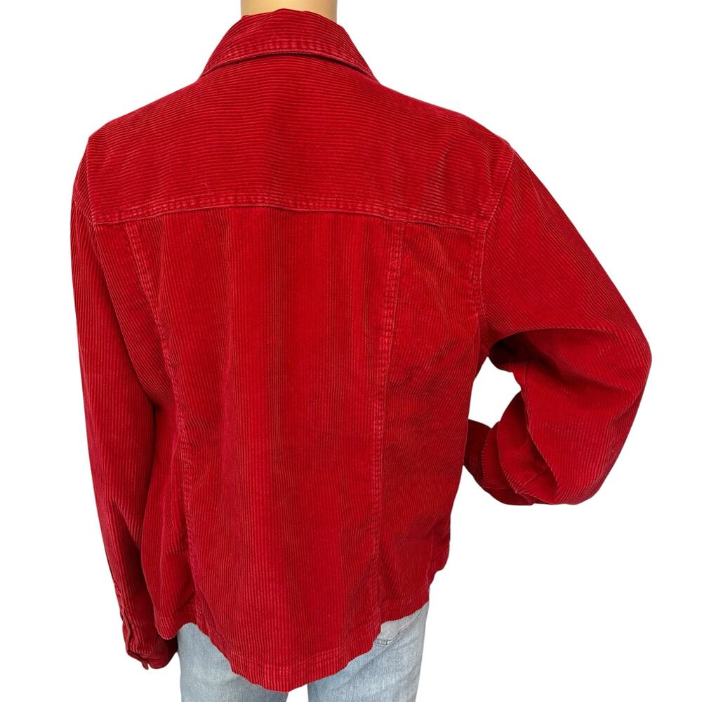 Dressbarn Vintage Corduroy Cotton Shacket Red Size XL - Picture 5 of 9